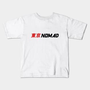 Tokyo Nomad logo (black) Kids T-Shirt